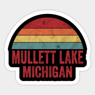 Vintage Mullett Lake Michigan Sticker